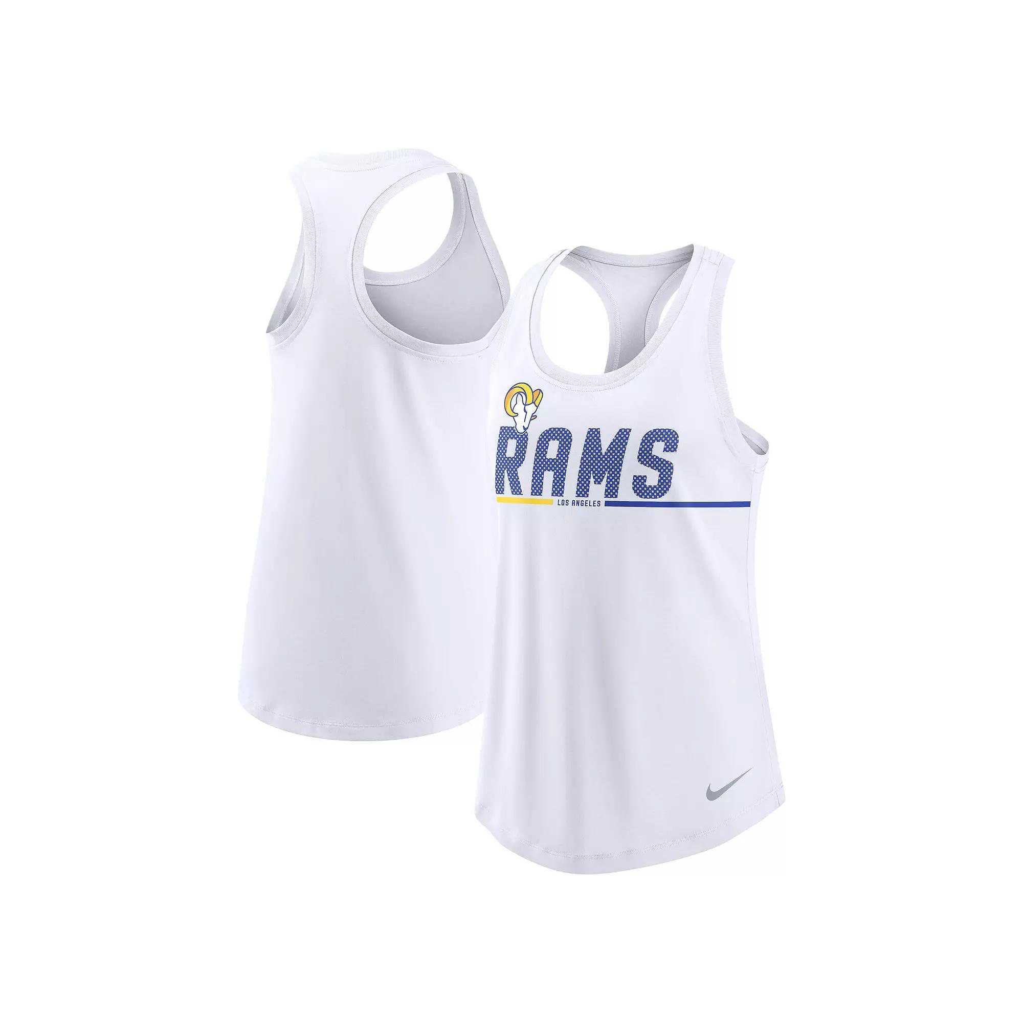 Women's Nike White Los Angeles Rams Team Name City Tri-Blend Racerback Tank Top, Size: 2XL Product Image