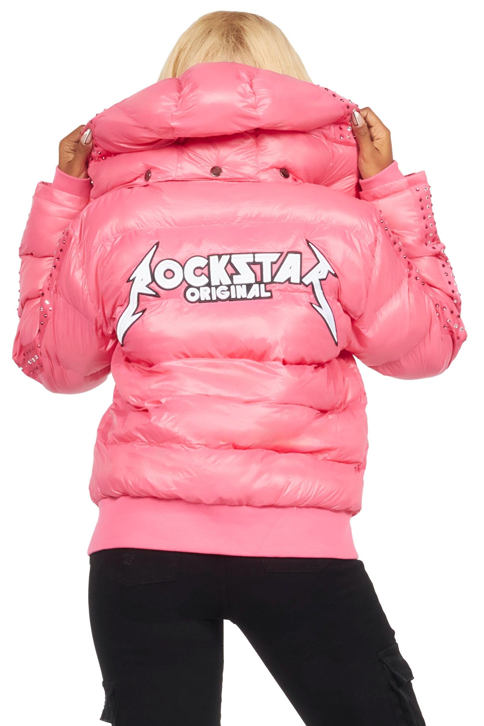 Banklee Pink Puffer Jacket Female Product Image