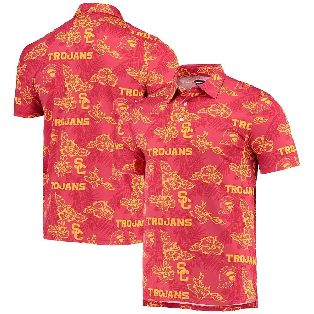 Men's Reyn Spooner Cardinal USC Trojans Performance Polo,  Product Image