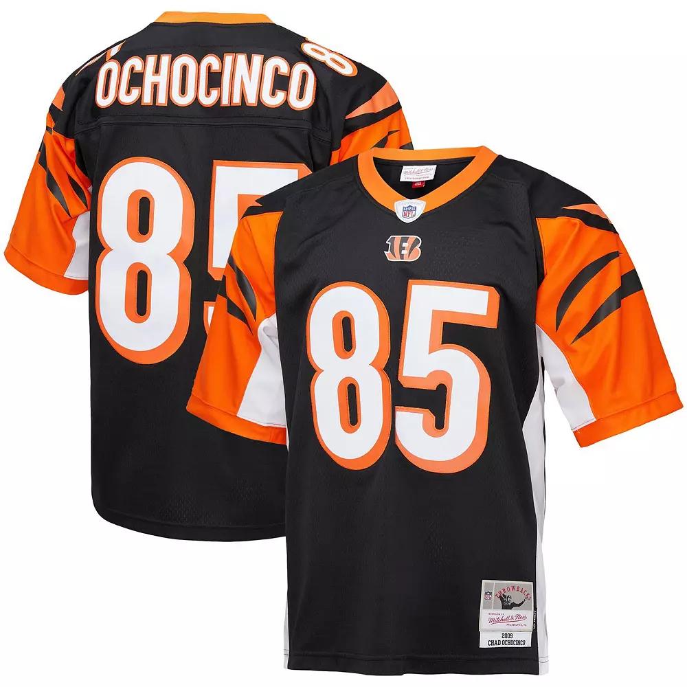 Men's Mitchell & Ness Chad Ochocinco Black Cincinnati Bengals Big & Tall 2009 Retired Player Replica Jersey, Size: 5XB Product Image