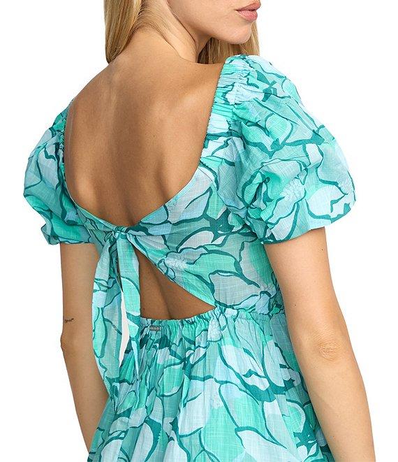 Billabong Go Coastal Short Sleeve Printed Midi Dress Product Image