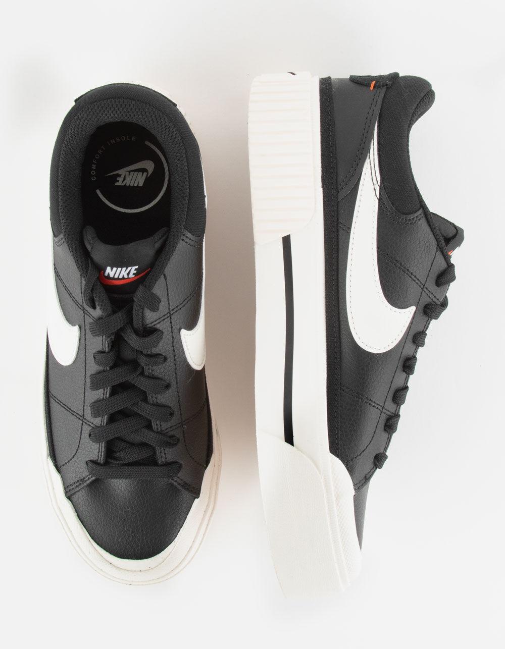 NIKE Court Legacy Lift Womens Shoes - BLACK/WHITE Product Image