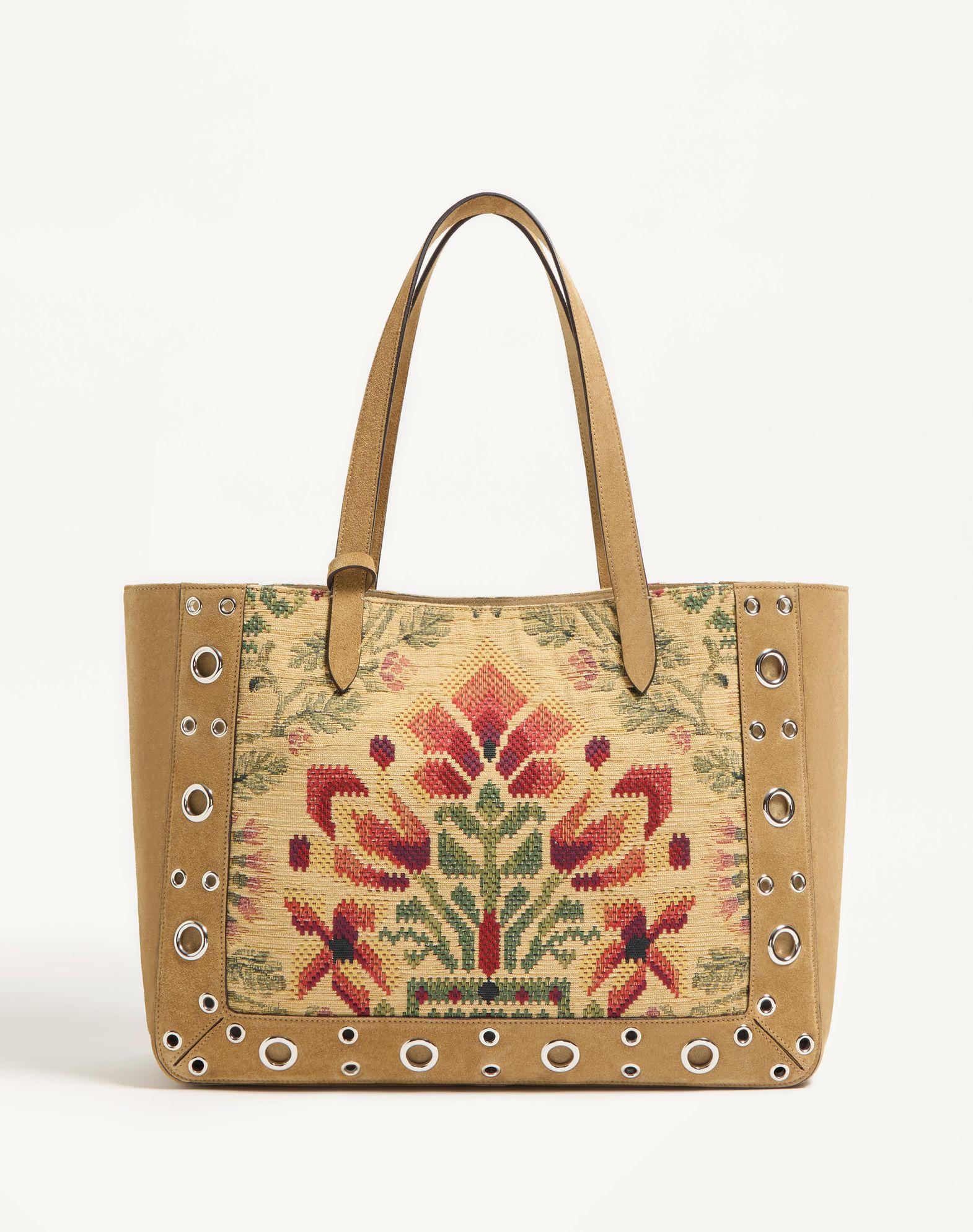 Valentino Garavani Nellcôte Medium Shopping Bag In Jacquard Fabric Product Image