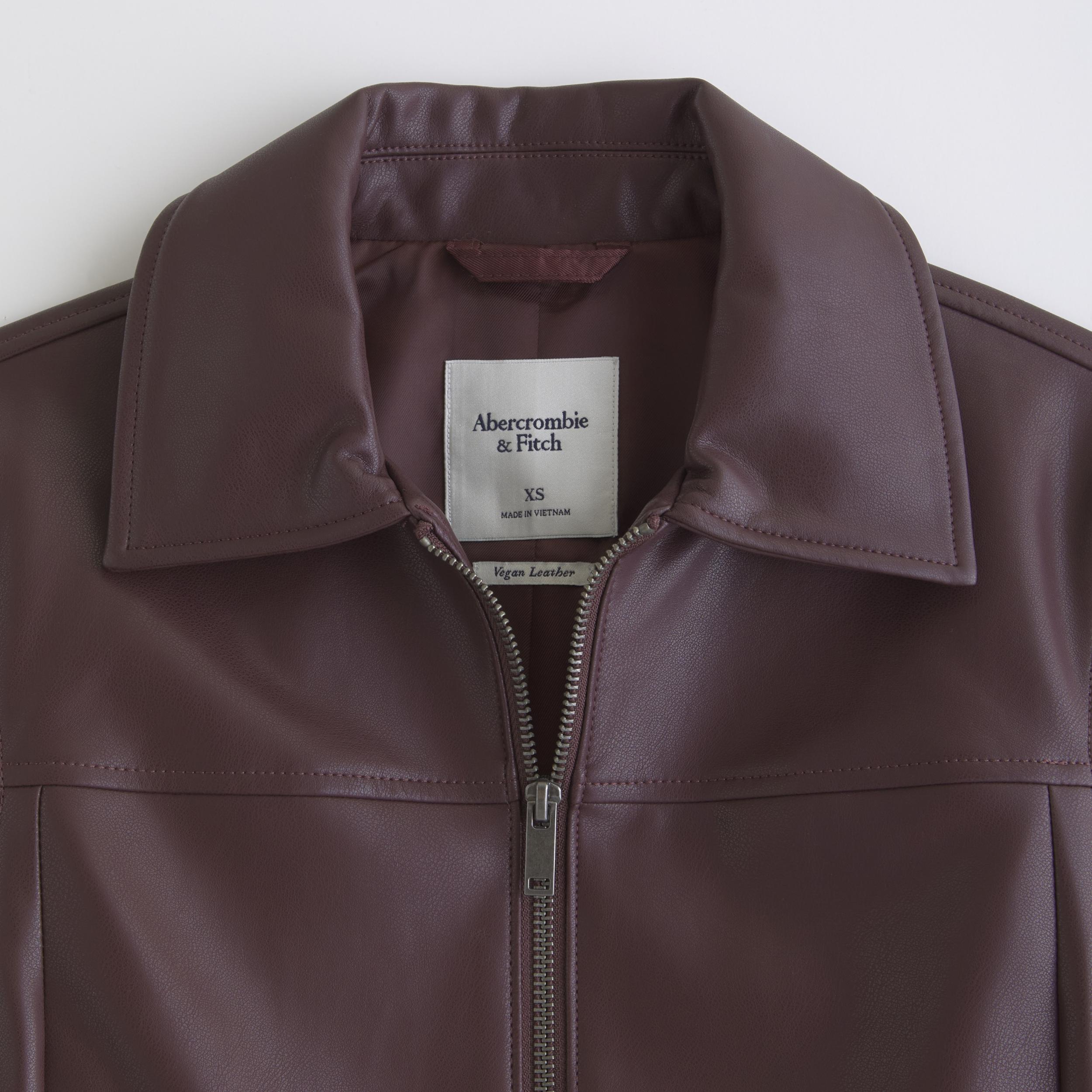 Slim Zip Vegan Suede Jacket Product Image