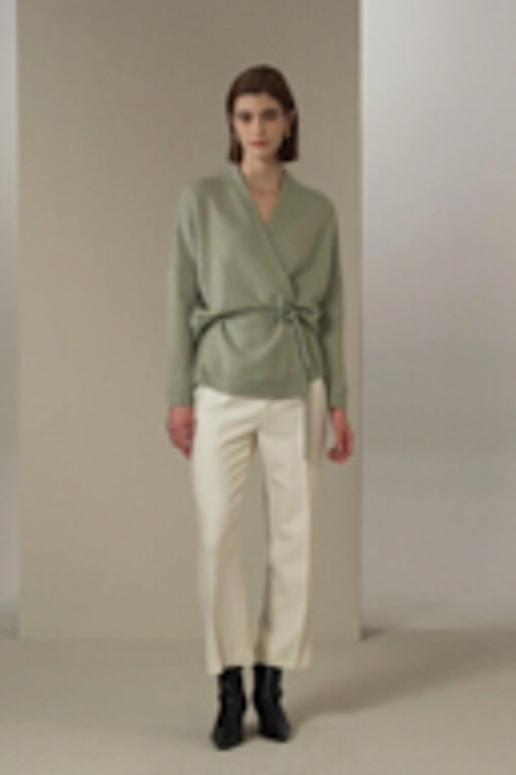 LILYSILK Cashmere Cardigan Women - Gray Cashmere Silk - Comfortable High Ribbed Sweater L Product Image