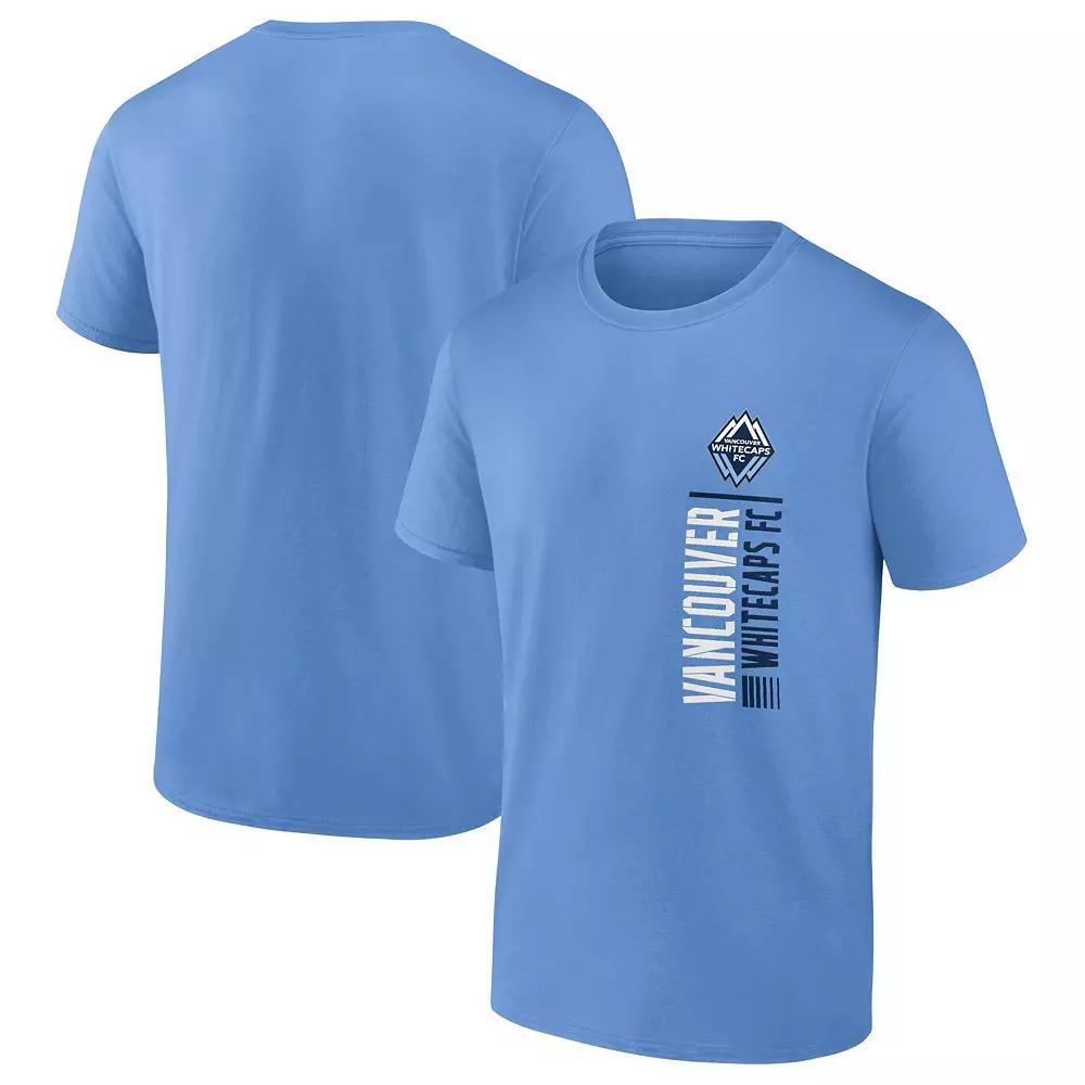 Men's Fanatics Light Blue Vancouver Whitecaps FC Iconic Strong Stencil T-Shirt,  Product Image