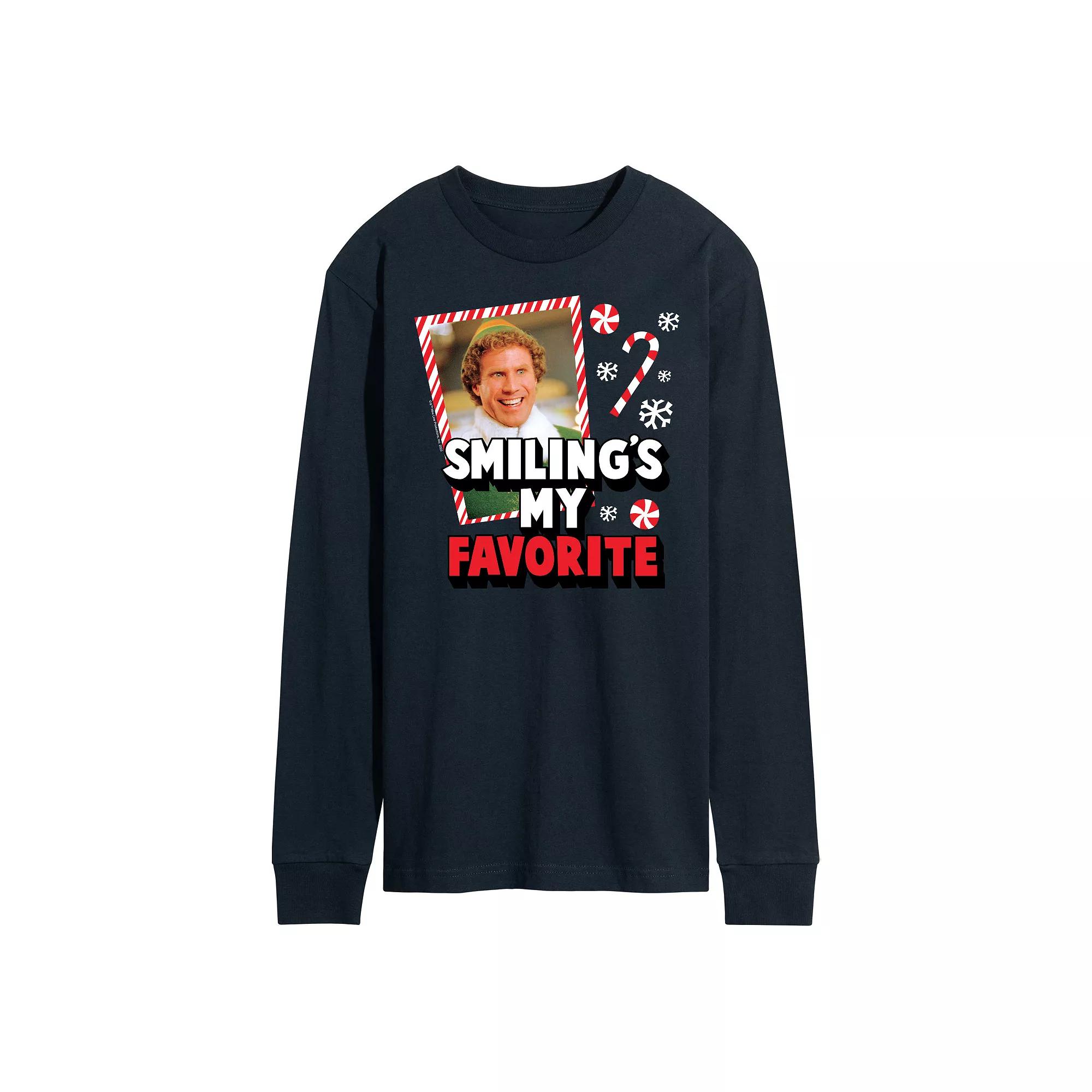 Men's Elf Smiling My Favorite Long Sleeve Tee,  Product Image