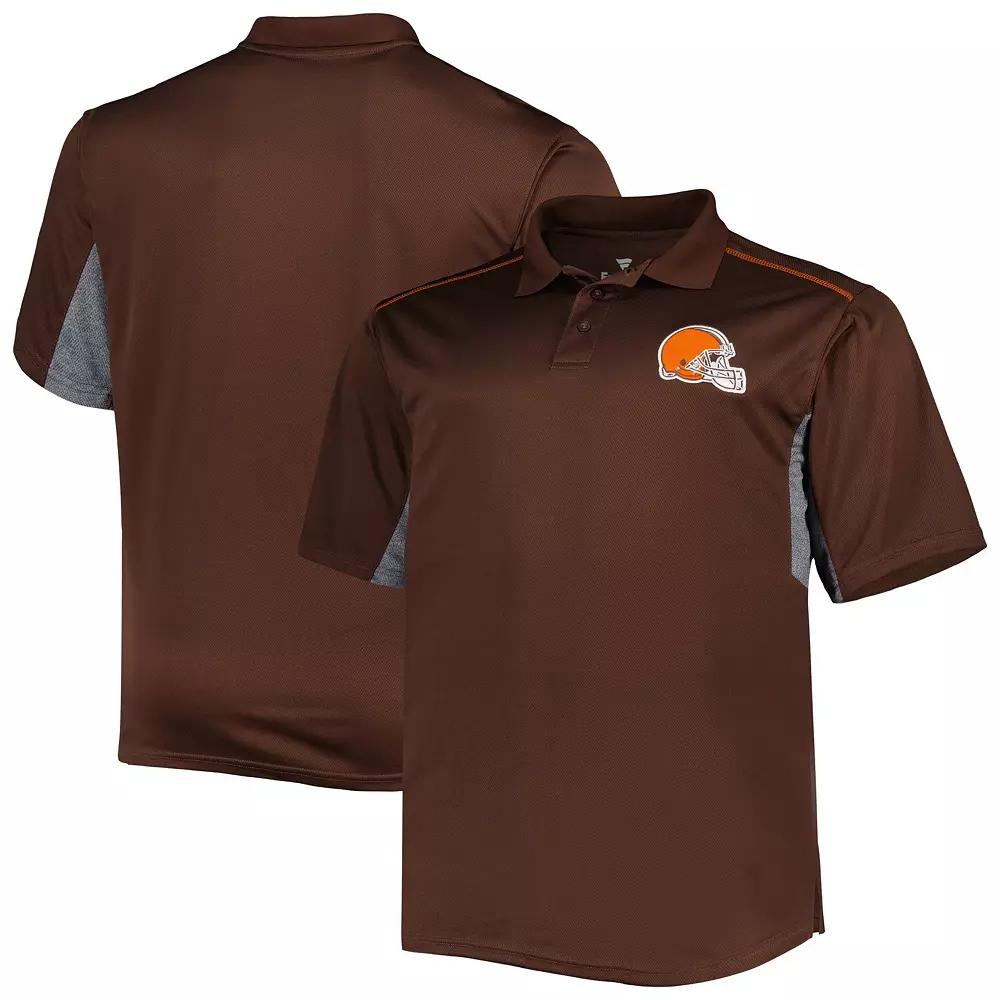 Men's Brown Cleveland Browns Big & Tall Team Color Polo,  Product Image