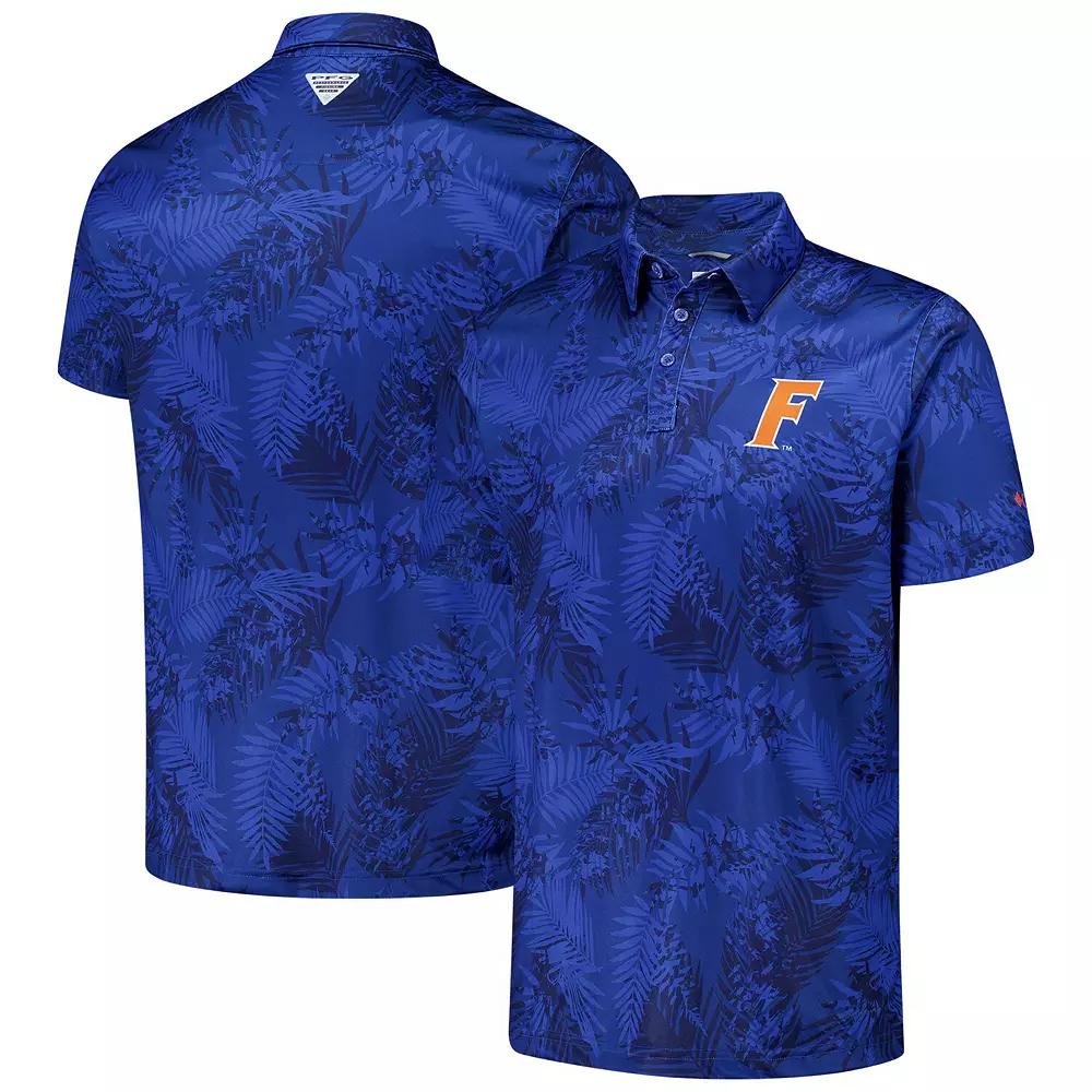 Men's Columbia Royal Florida Gators PFG Super Terminal Tackle Omni-Shade Bangalows Polo,  Product Image