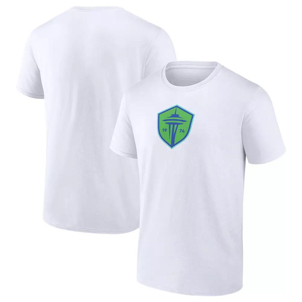 Men's Fanatics Branded  White Seattle Sounders FC  Primary Logo T-Shirt, Size: Large Product Image