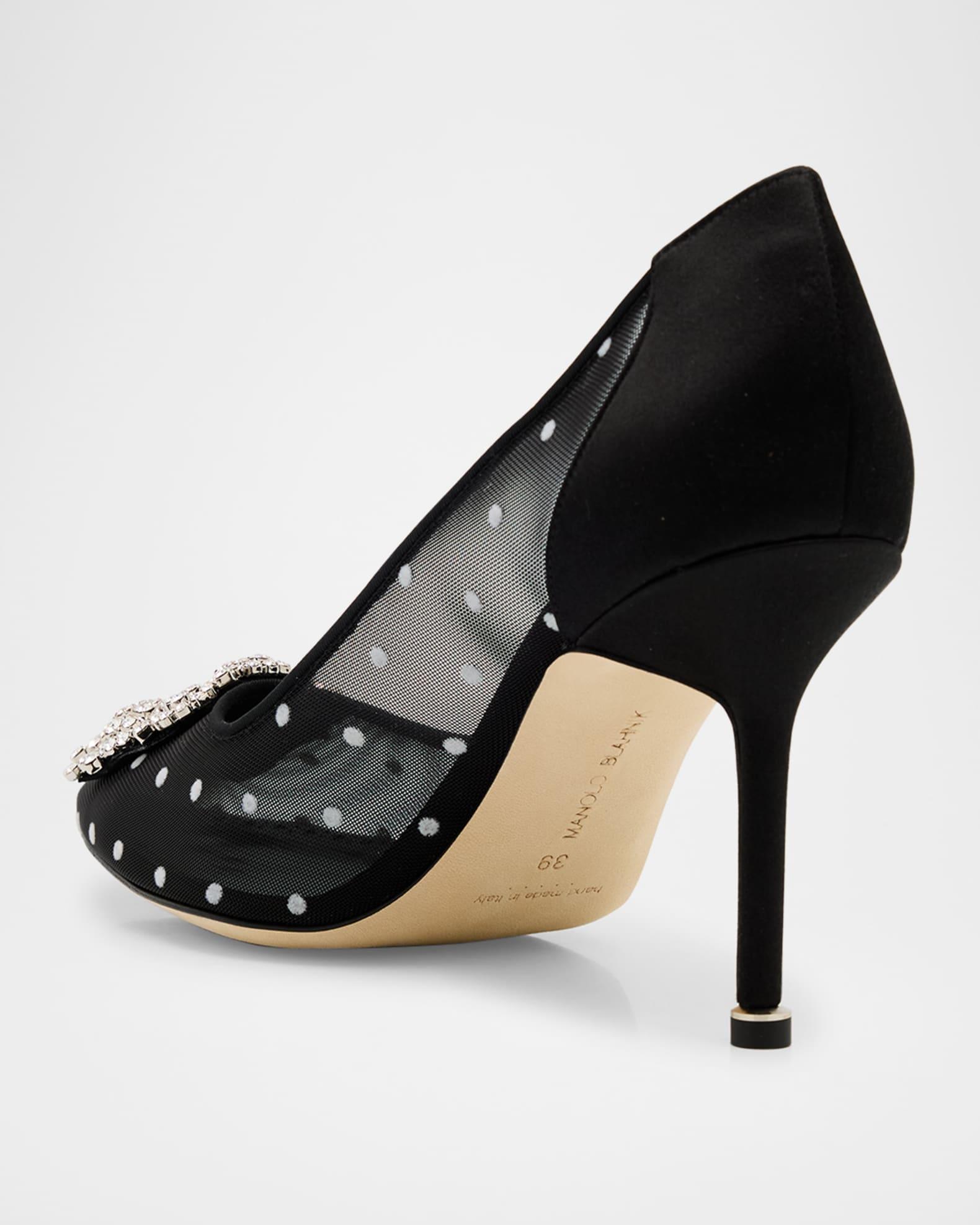 Hangisi Polka-Dot Mesh Pumps Product Image