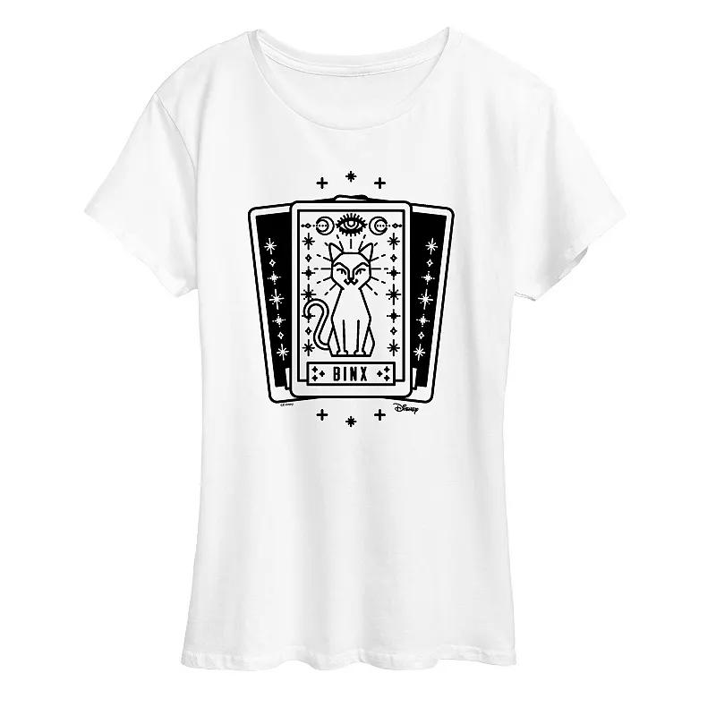 Disney's Hocus Pocus Women's Binx Tarot Card Graphic Tee,  Product Image