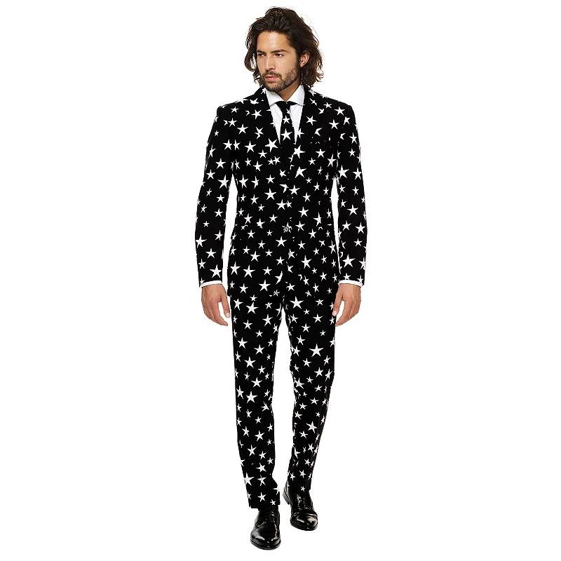 Men's OppoSuits Slim-Fit Novelty Pattern Suit & Tie Set,  Product Image