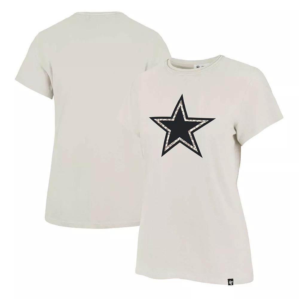 Women's '47 Cream Dallas Cowboys Panthera Frankie T-Shirt, Adult Unisex,  Product Image