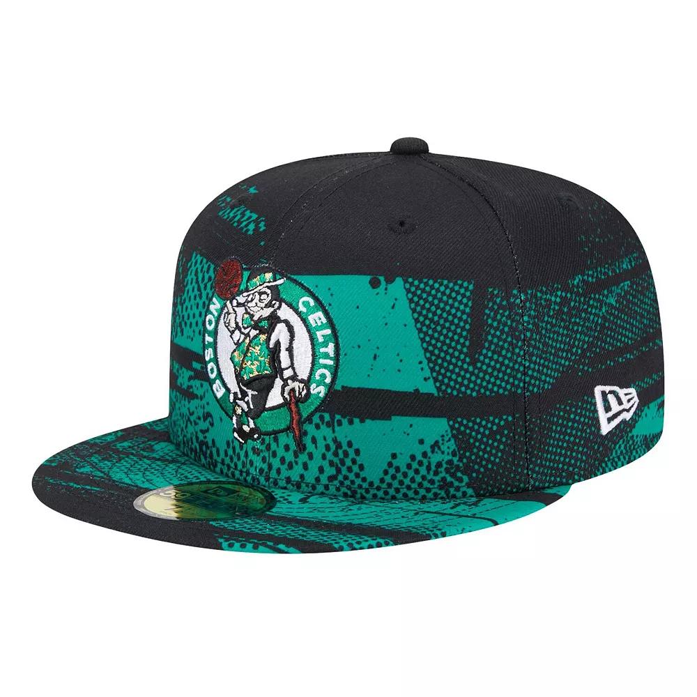 Men's New Era Black Boston Celtics Tip-Off 59FIFTY Fitted Hat, Size: 7 1/2 Product Image