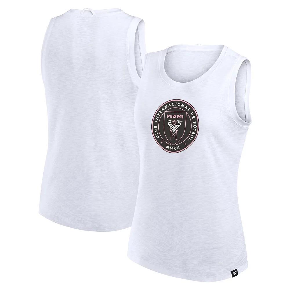 Women's Fanatics White Inter Miami CF Slub Future Sport Tank Top,  Product Image