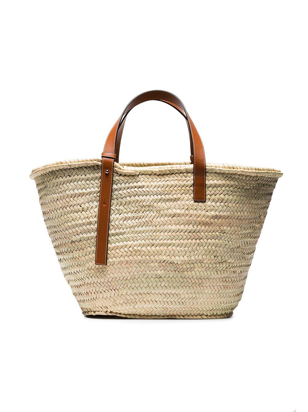 large logo raffia basket bag Product Image