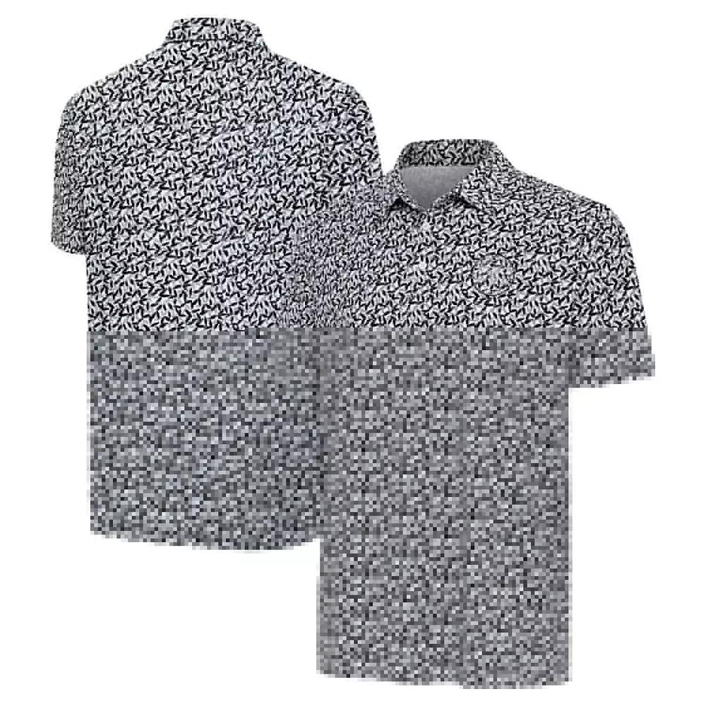Men's Antigua Gray/Black Inter Miami CF Seasons Polo, Size: Large, Mls Grey Product Image