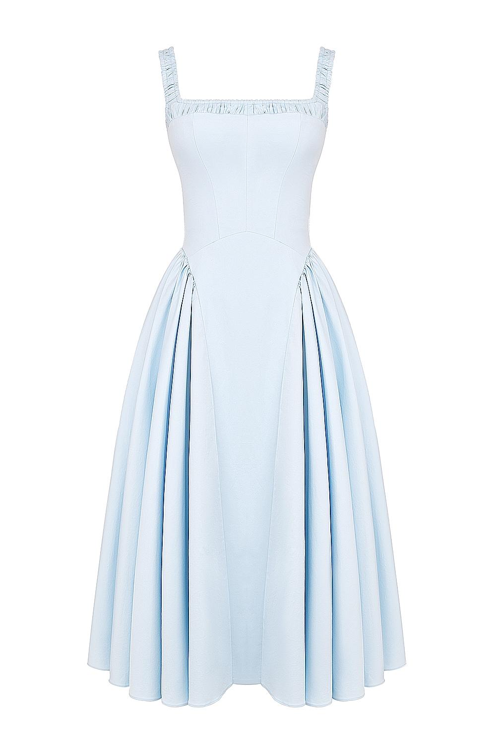 Dorothy  italian azure cotton midi sundress Product Image