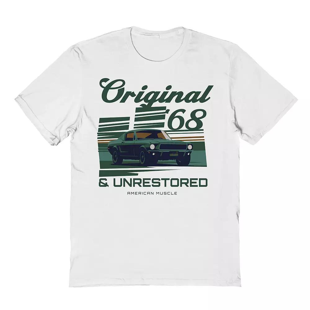 Men's Original & Unrestored American Muscle Graphic Tee, Size: Medium, White Product Image