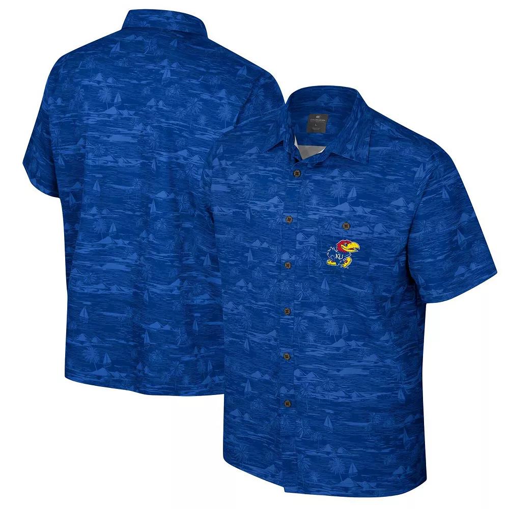 Men's Colosseum Navy Virginia Cavaliers Ozark Button-Up Shirt,  Product Image