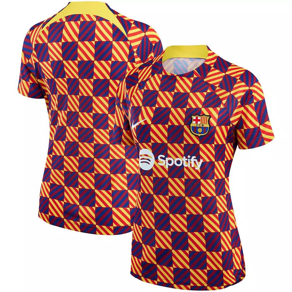 Women's Nike Yellow Barcelona 2022/23 Pre-Match Raglan Performance Top, Size: Small, Bar Yellow Product Image