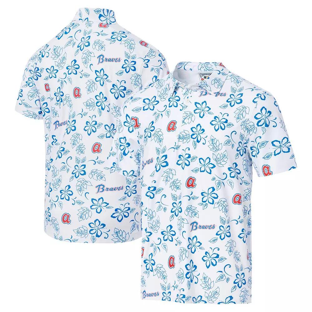 Men's Reyn Spooner White Atlanta Braves Cooperstown Collection Performance Polo,  Product Image