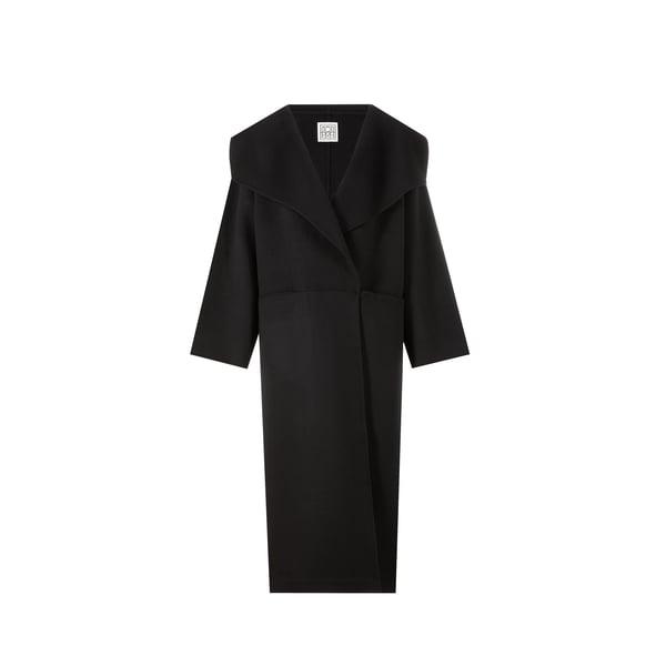 TOTÊME Toteme Signature Wool And Cashmere Coat In Black Product Image