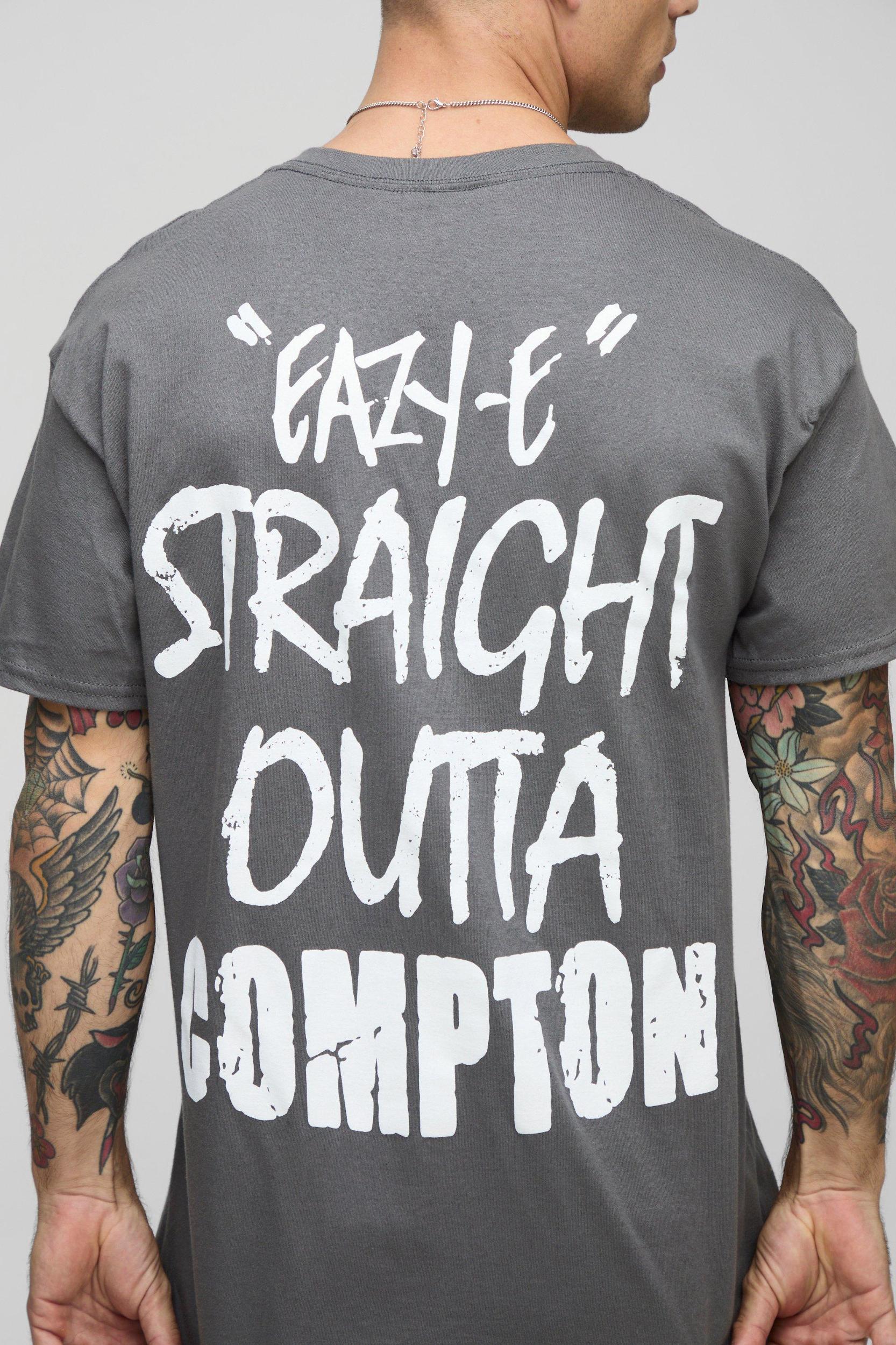 Regular Fit Eazy-E License Graphic T Shirt | boohooMAN USA Product Image