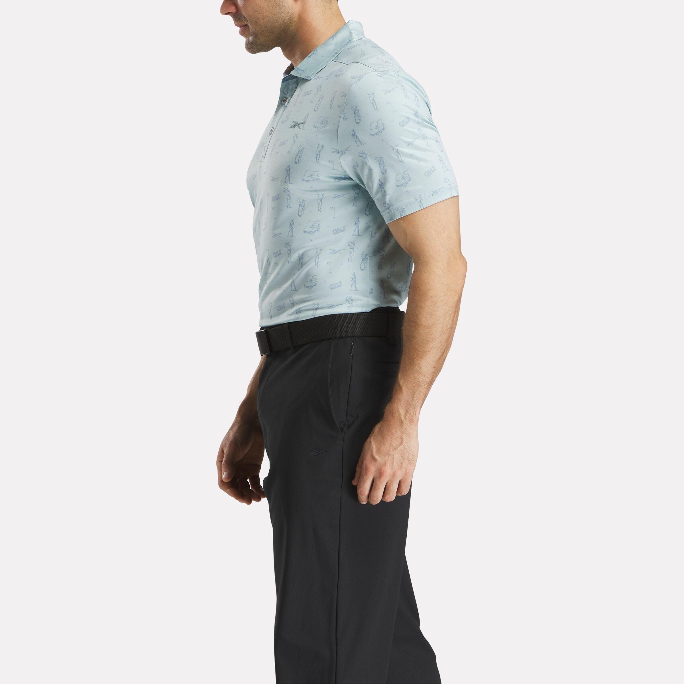 Short Sleeve Tournament Etching Print Polo Shirt Male Product Image