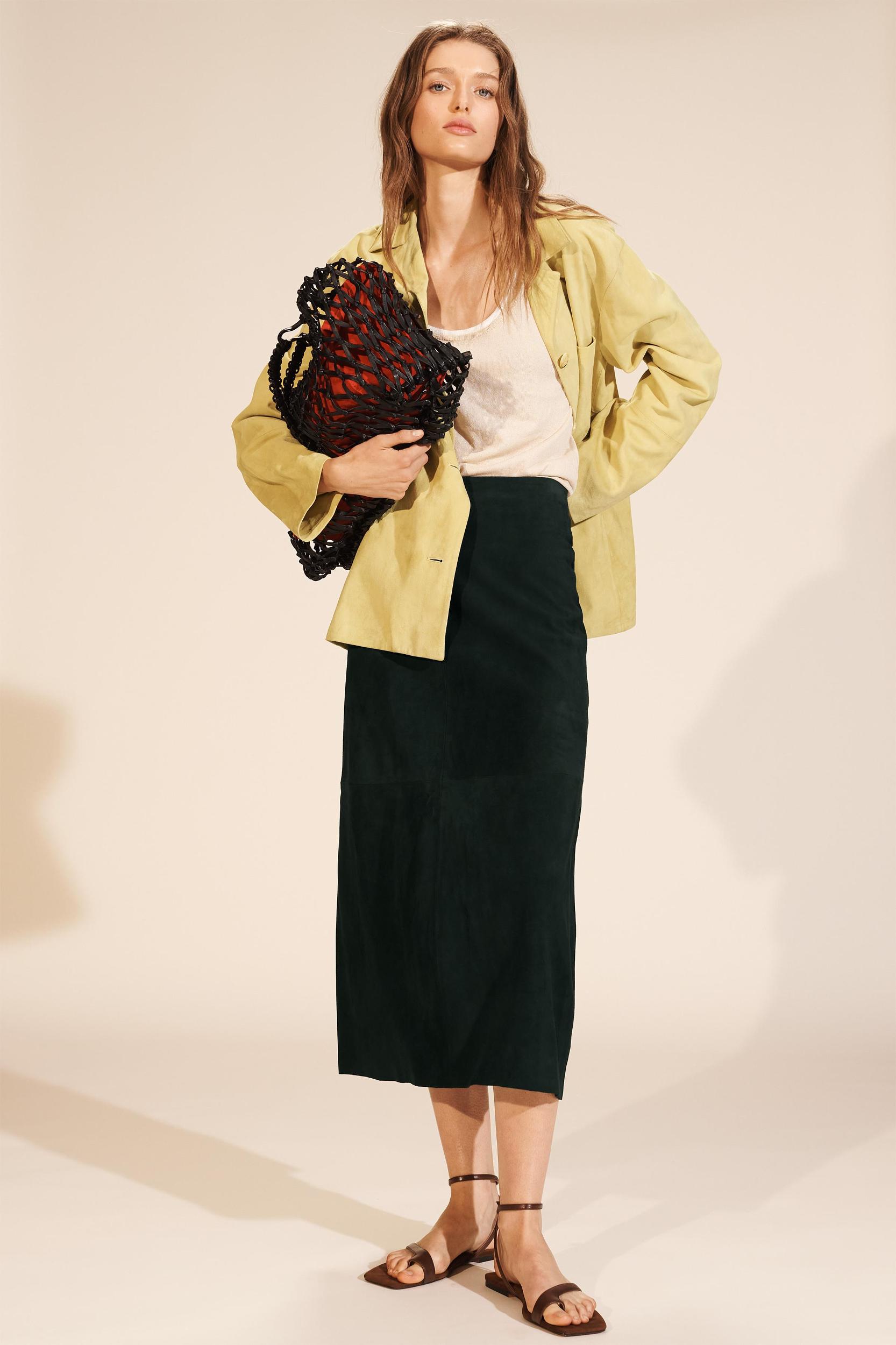 LIMITED EDITION MINIMAL SUEDE SKIRT Product Image