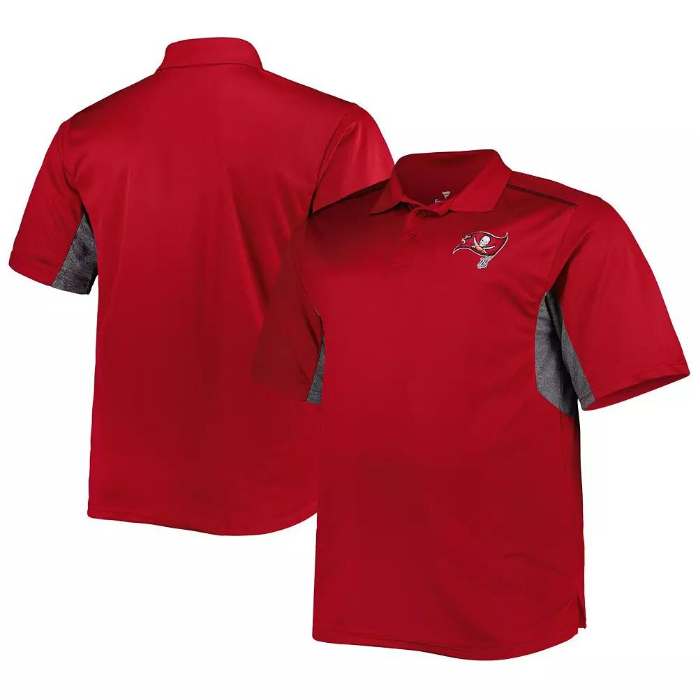 Men's Red Tampa Bay Buccaneers Big & Tall Team Color Polo,  Product Image