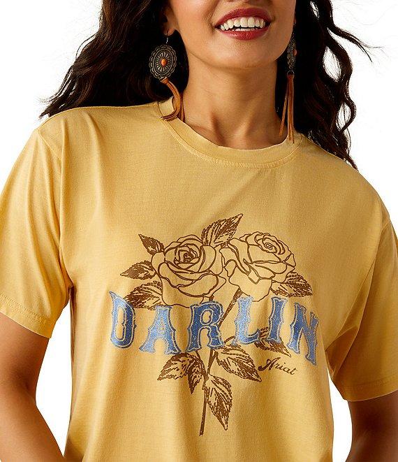 Ariat Darlin Embroidered Rose Metallic Graphic Tee-Shirt Product Image