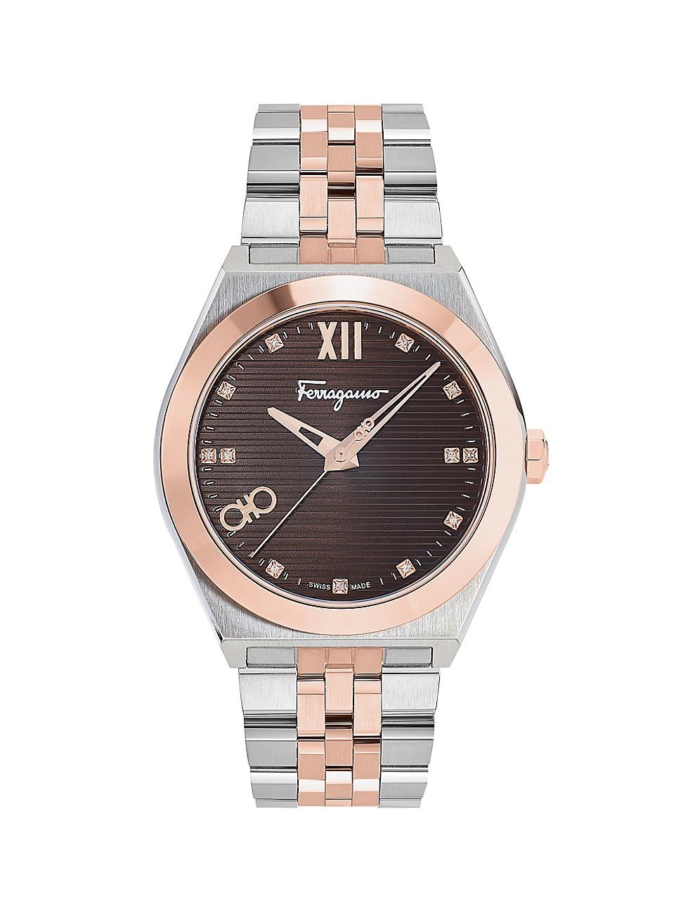 Mens Vega New Two-Tone Steel Bracelet Watch/40MM Product Image
