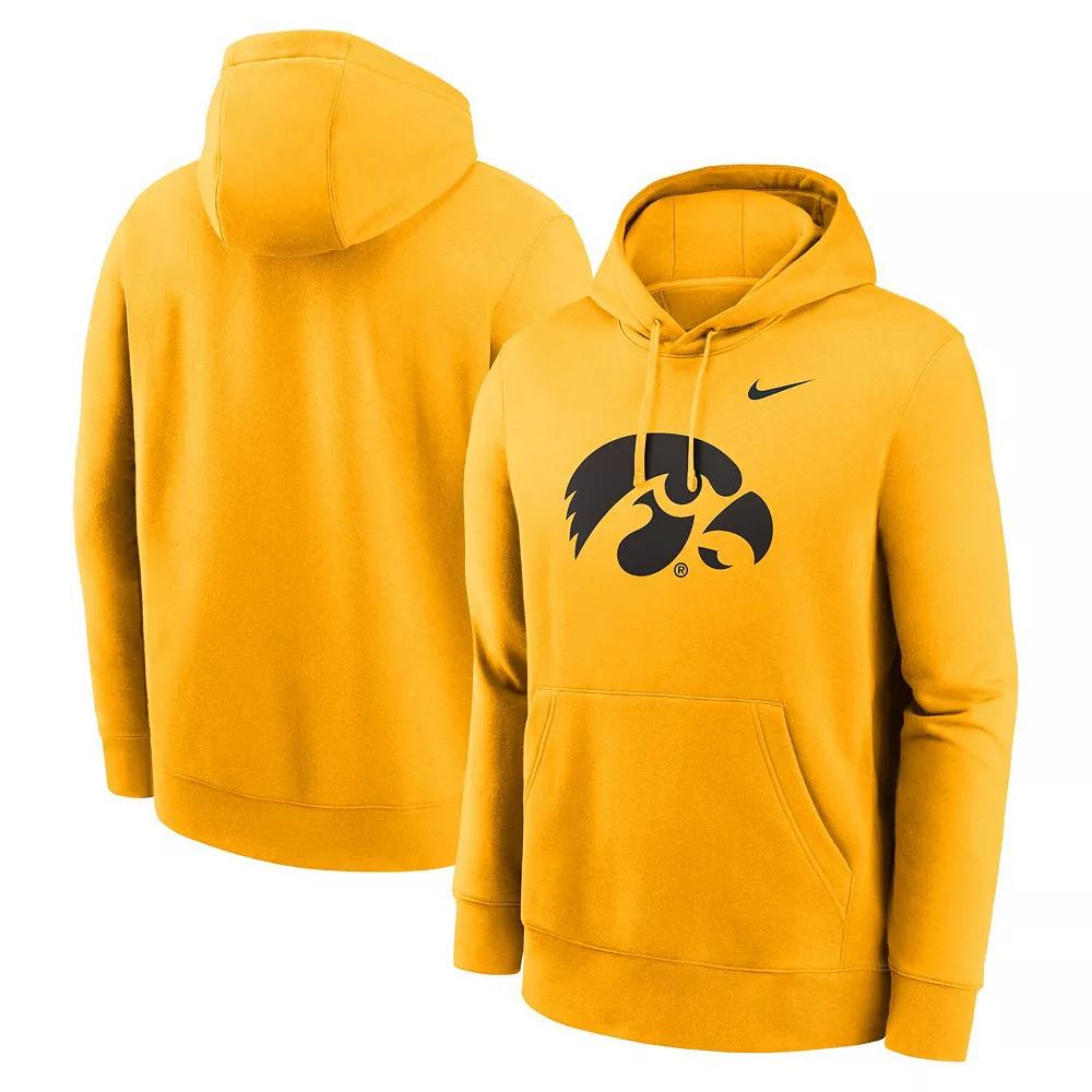 Men's Nike Gold Iowa Hawkeyes Primetime Evergreen Club Fleece Pullover Hoodie, Size: 2XL Product Image