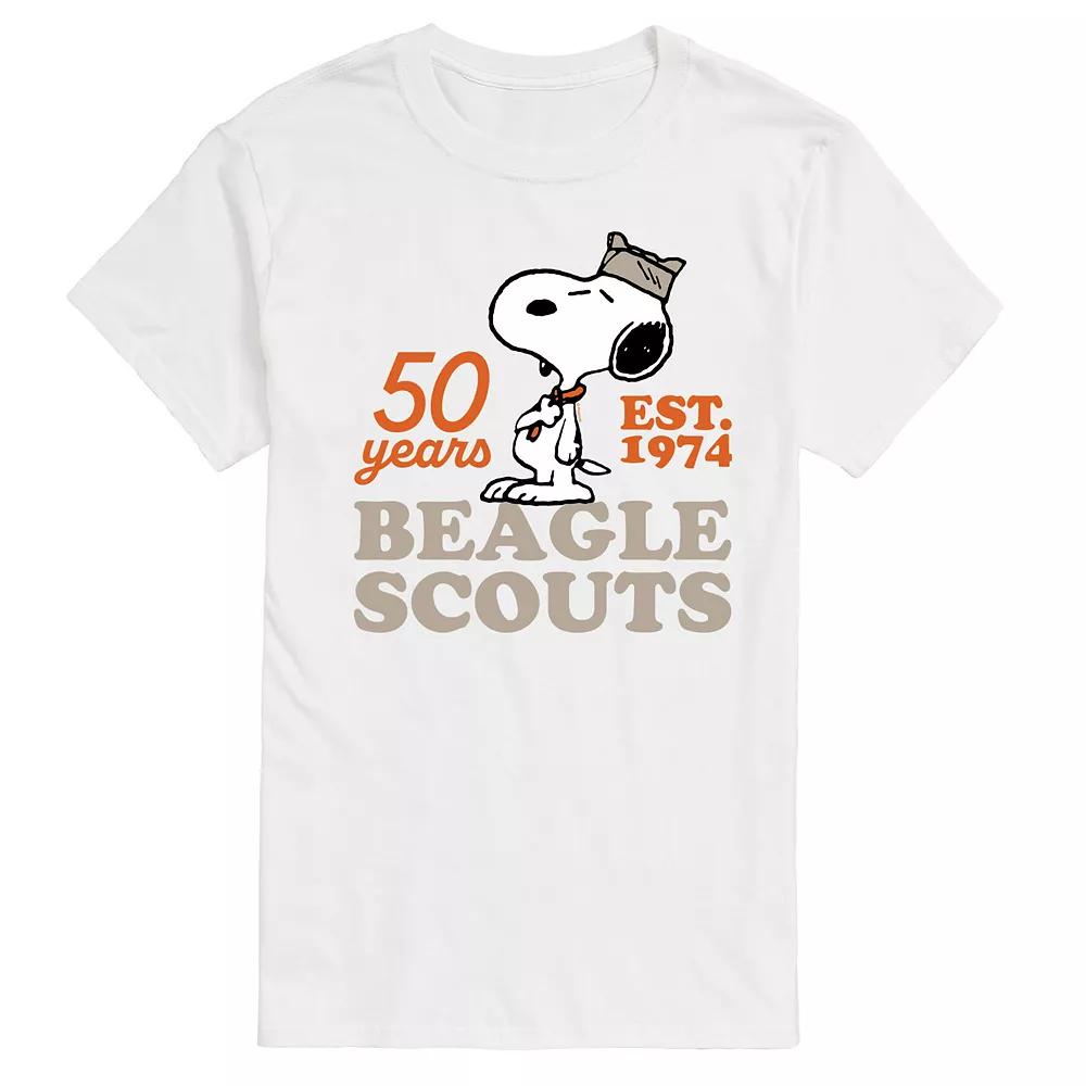 Men's Peanuts Beagle Scout Snoopy Hat Logo Graphic Tee,  Product Image