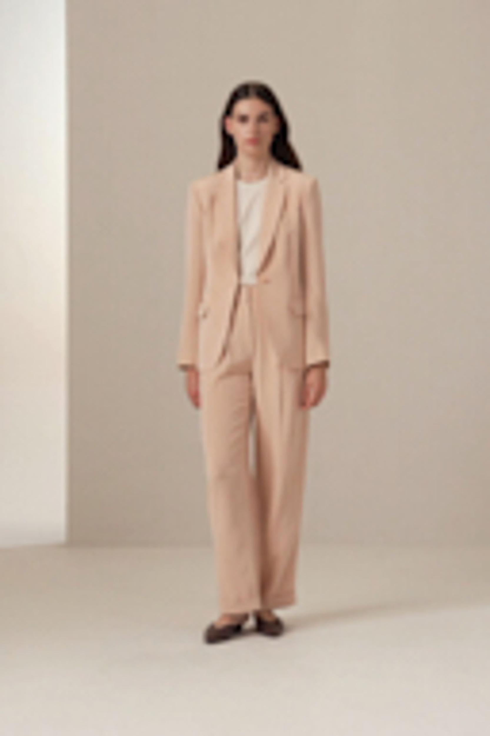 Mahogany Rose Silk Blazer Product Image