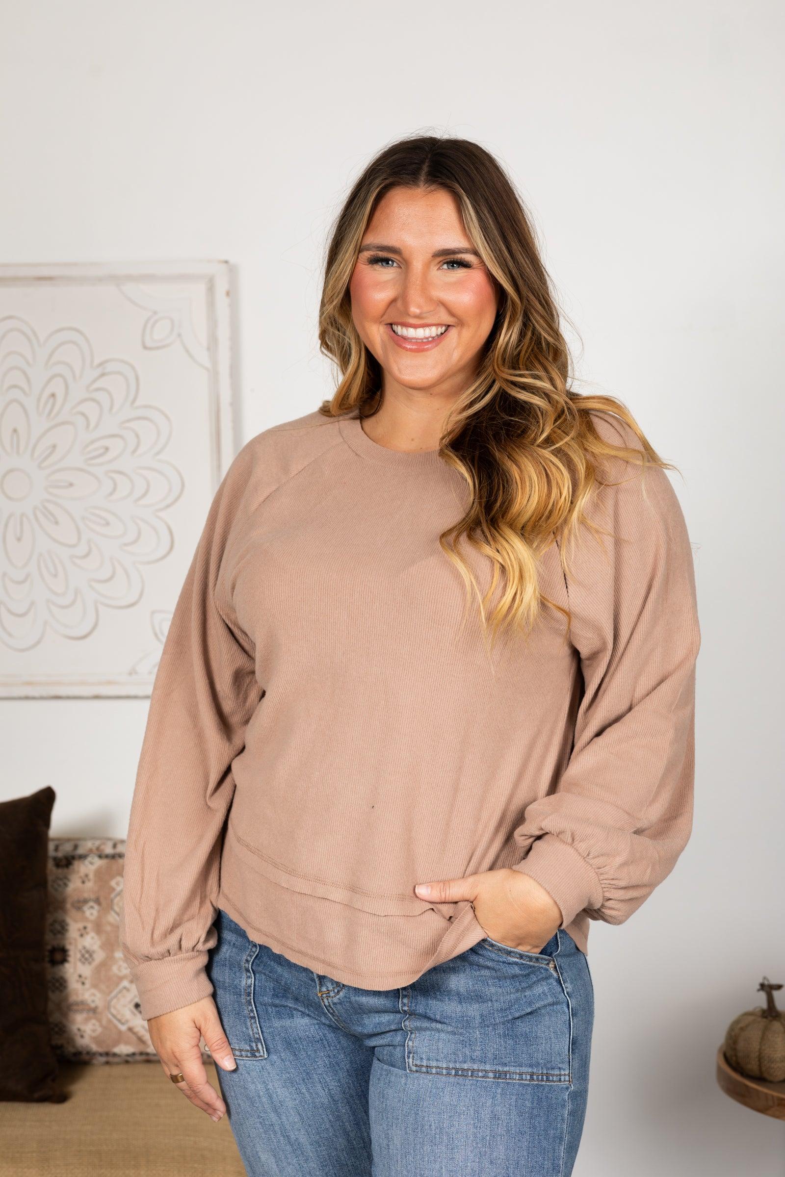 Casual Cutout Long Sleeve Knit Top Product Image