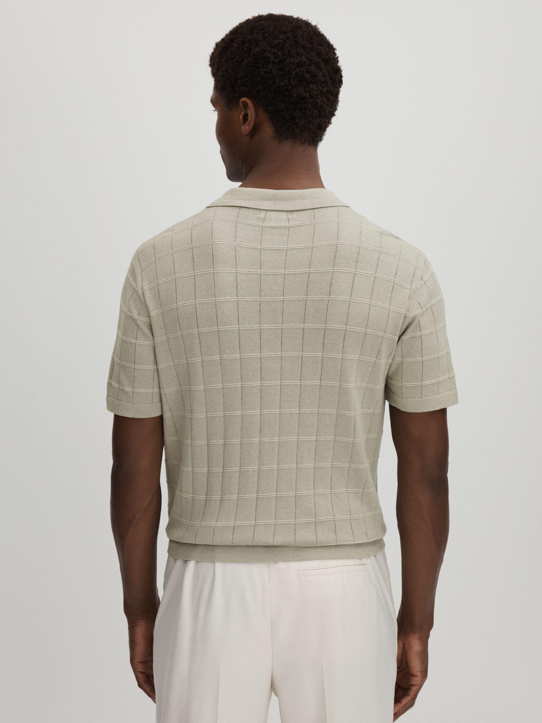 Mendez Sage Paige Cotton-Linen Knitted Check Shirt Product Image