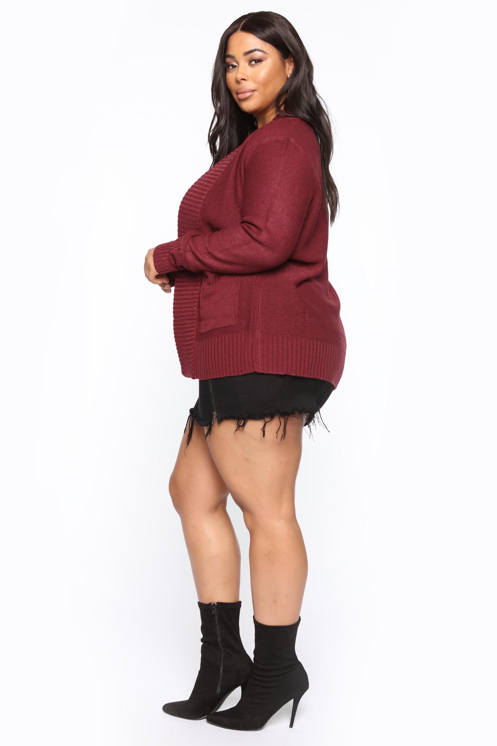Moments After Cardigan - Burgundy Product Image