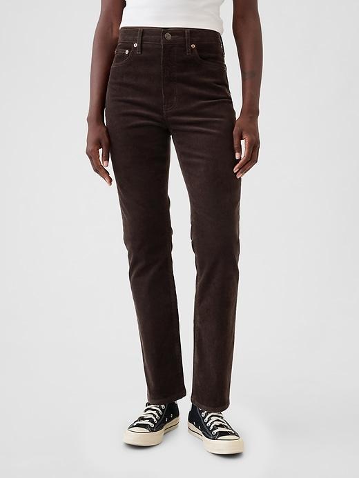 High Rise Corduroy Vintage Slim Pants Product Image