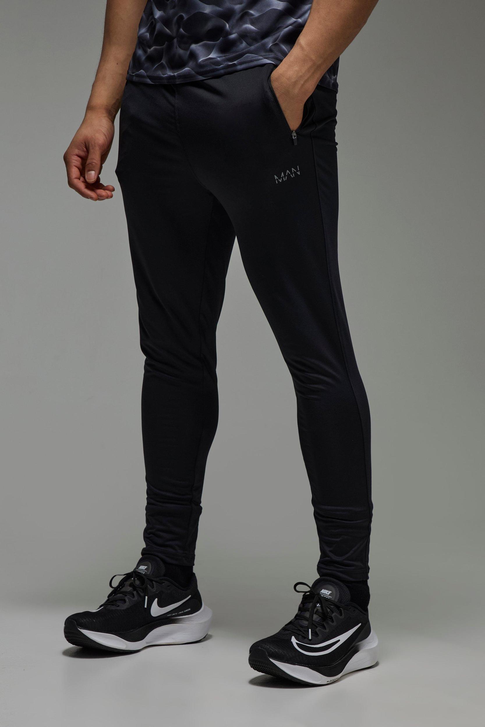 Man Active Performance Skinny Stretch Sweatpants | boohooMAN USA Product Image