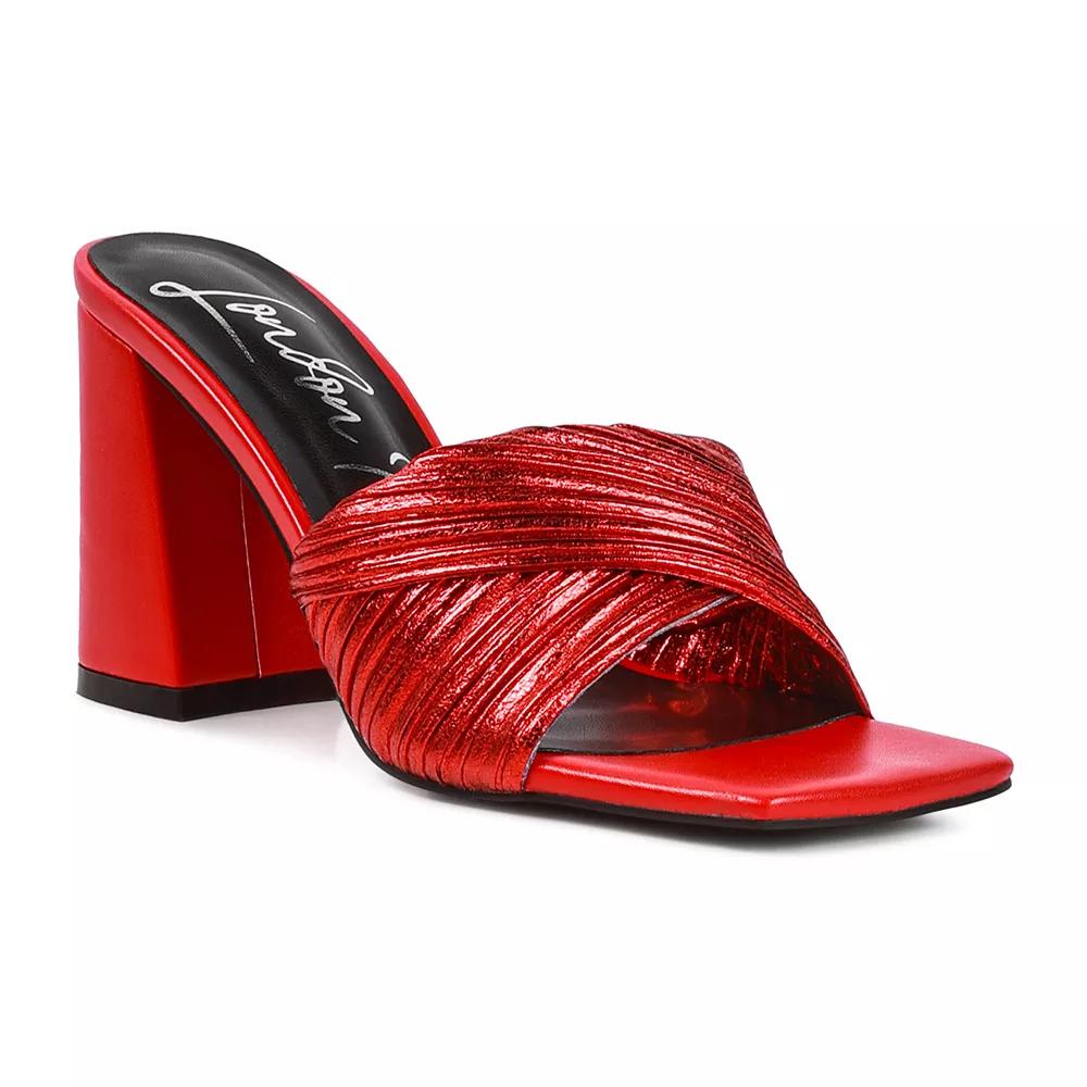 London Rag Salty You Women's Heeled Slide Sandals, Size: 6, Red Product Image