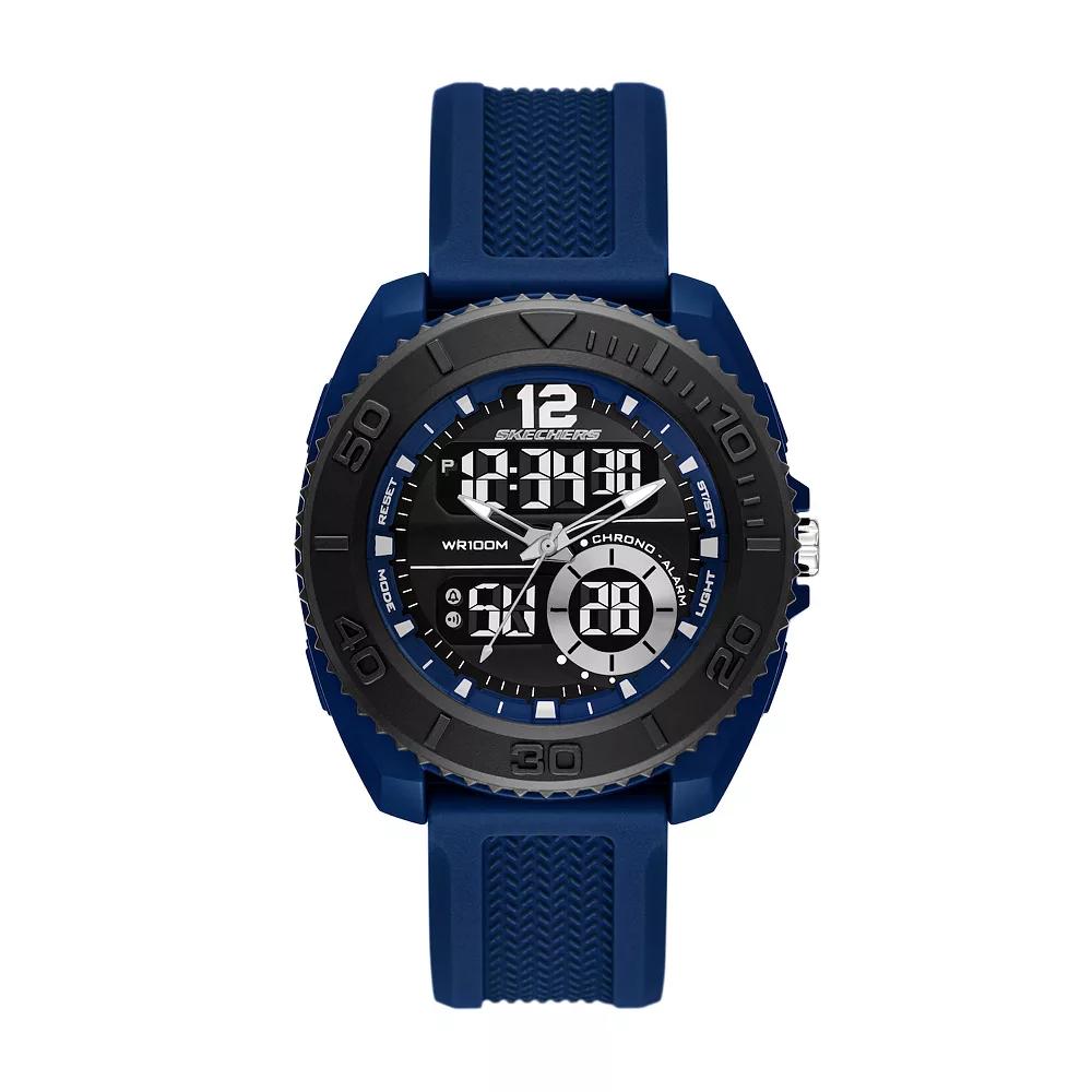Skechers® Greencraig Men's Chronograph Analog-Digital Watch, Size: 44MM, Blue Product Image