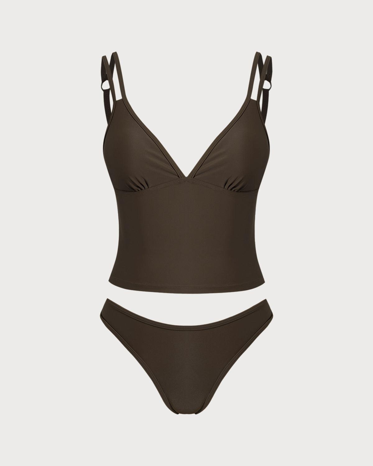 Coffee High Stretch Tankini Set Product Image