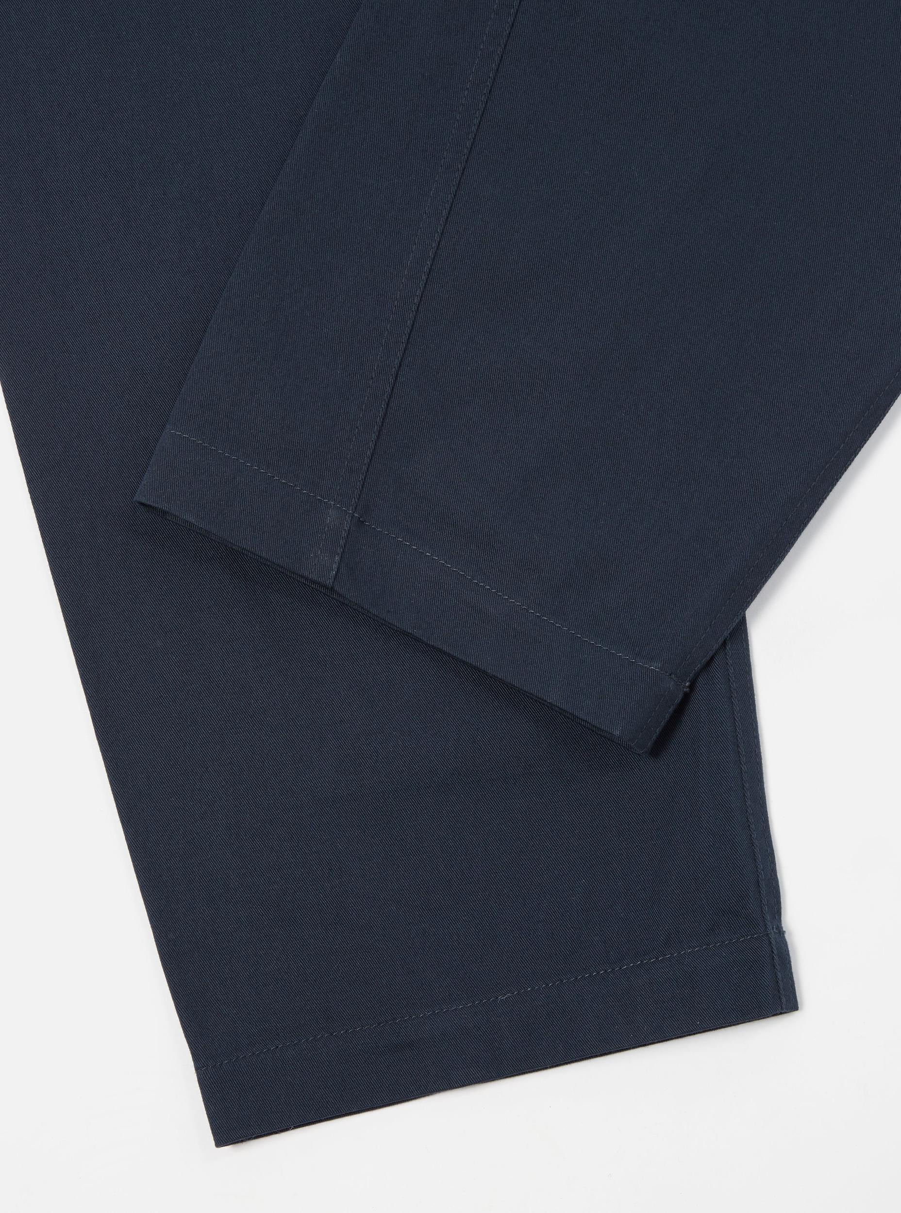 Navy Twill Curved Pant Product Image