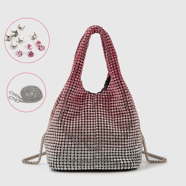 Full Diamond Bag Bucket Rhinestone Chain Purse Product Image