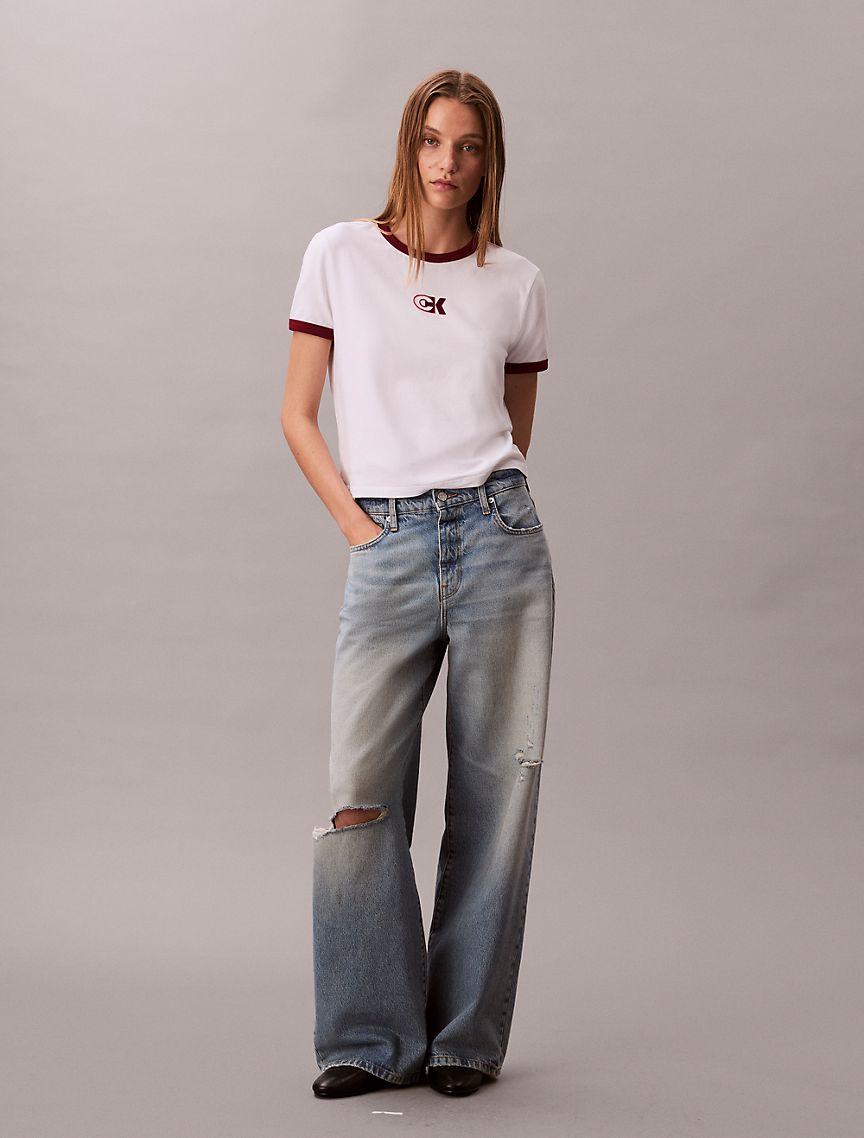 Monogram Logo Slim Ringer T-Shirt Product Image