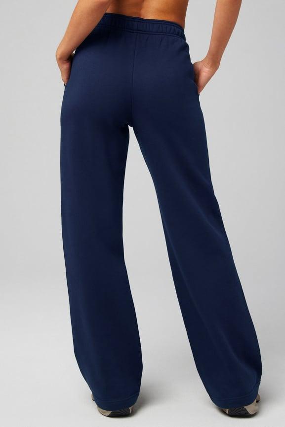 Cozy Fleece Wide Leg Sweatpant Product Image
