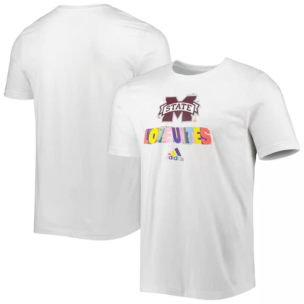 Men's adidas White Mississippi State Bulldogs Pride Fresh T-Shirt, Size: Small, Mst White Product Image
